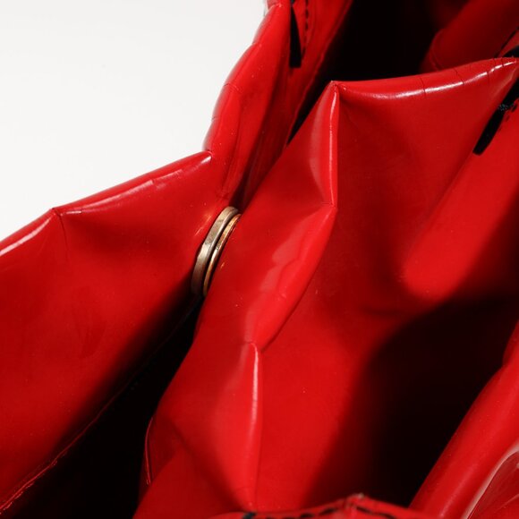 Valentino Red Patent Leather Lacca Bow Tote Shoulder Bag - Picture 2 of 12